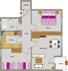 Wohnungsgrundriss (Muster)