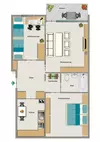 Grundriss der Wohnung