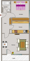 Wohnungsgrundriss (Muster)