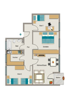 Wohnungsgrundriss (Muster)