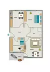 Grundriss der Wohnung