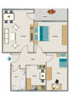 Wohnungsgrundriss (Muster)