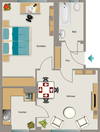 Grundriss der Wohnung