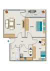 Wohnungsgrundriss (Muster)