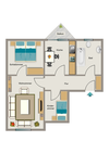 Grundriss der Wohnung