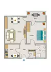Grundriss 2-Zimmer Wohnung